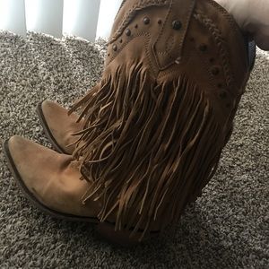 Liberty Black Fringe Cowboy Boots